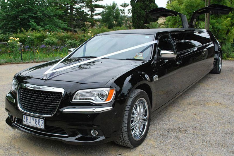 Black Chrysler luxury limousine hire
