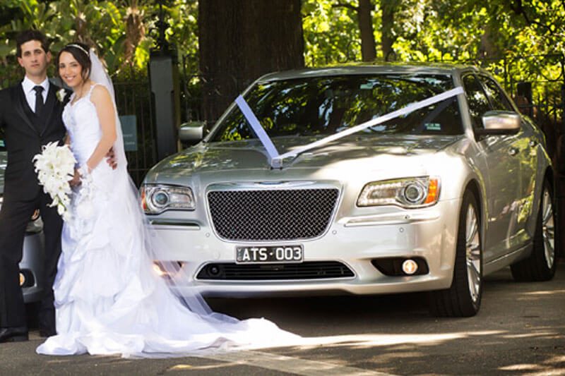 Silver Sedan Wedding Car